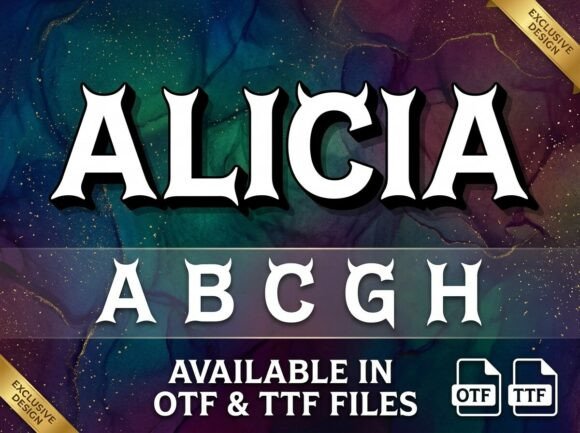 Alicia: Elevating Your Brand with a Unique and Impactful Decorative Display Font