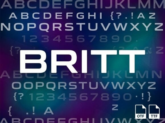 Britt: A Bold and Artistic Display Font