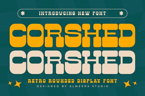 Corshed: A Bold and Playful Retro Font