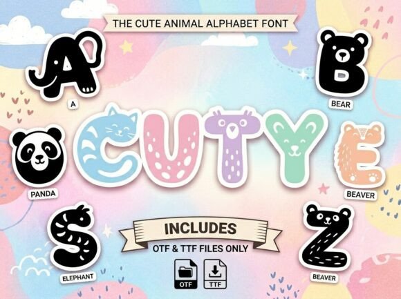 Discover the Charm of Cuty: A Whimsical Font for Modern Kids' Branding