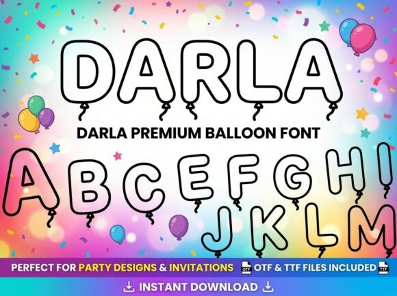 Elevate the Fun with Darla: A Celebratory Display Typeface