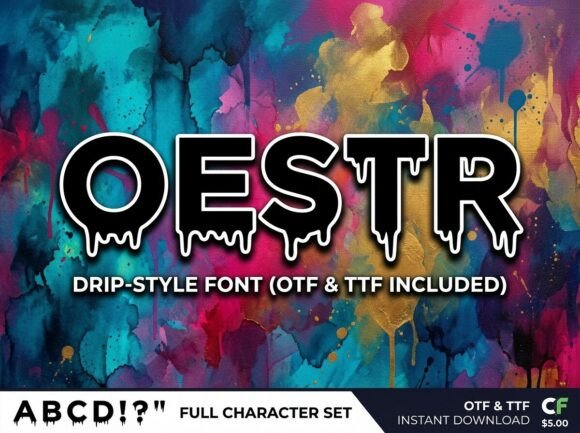 Elevate Your Creative Projects with Oestr: A Decorative Display Font for the Modern Designer