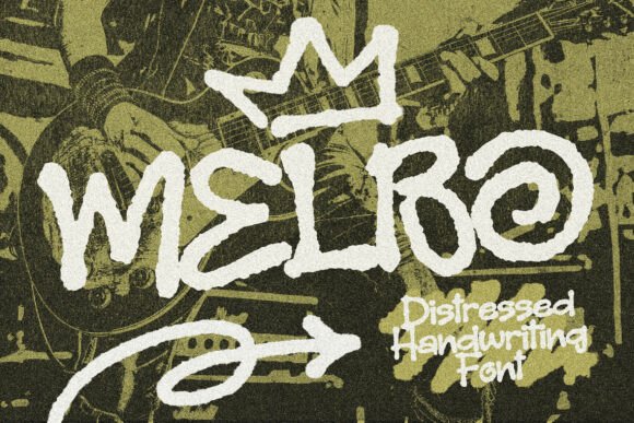 Embrace the Raw Energy of Melbo: A Bold, Distressed Handwriting Font