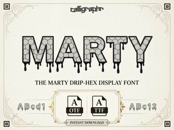 Forge a New Standard in Modern Textured Typography with Marty
