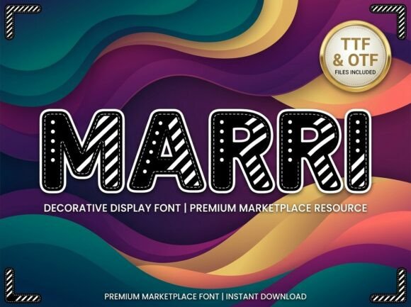 Infuse Energy with Marri: A Bold and Playful Typeface