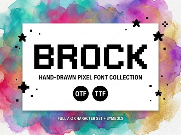 Level Up Your Digital Aesthetic with Brock: The Perfect Retro Pixel Font
