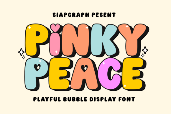 Retro Cool with Pinky Peace: A Bold, Bubbly Font