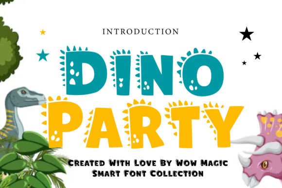 Unleash Creativity with Dino Party: A Font Perfect for Fun and Playful Designs