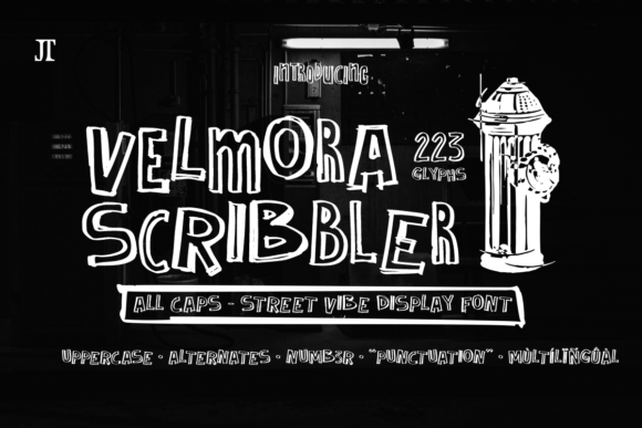 Velmora Scribbler: A Bold and Expressive Display Font for Modern Creatives