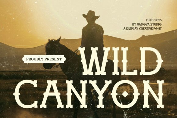 Wild Canyon: A Rugged Western-Style Display Font